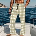 thumbnail image 7 of purcolt Mens Plaid Pajama Pants Drawstring Elastic Waist Lightweight Sleep Pants Lounge Pants Sleepwear PJ Bottoms with Pockets, 7 of 7