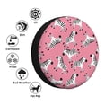thumbnail image 4 of Salouo Cute Cartoon Zebra Print Spare Tire Cover 14-17 inch Spare Tire Protector Universal Tough Tire Wheel Cover for Trailer SUV and Truck-14 inch, 4 of 6