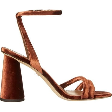 Sam Edelman Women's Sandals, Block Heel Ankle Strap Burnt Orange