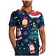 thumbnail image 2 of Seeotter Christmas Button Up Shirt for Men Fun Printed Casual Short Sleeve Hawaiian Santa Shirt, 2 of 6