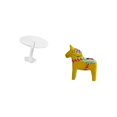 thumbnail image 4 of Mesa Redonda En Miniatura Para Casa De Muñecas Y Adorno De Caballo Dala Sueco, Figura Coleccionable De Caballo Dalecarlian Para Decoración De Casa De Juegos De Jardín., 4 of 7