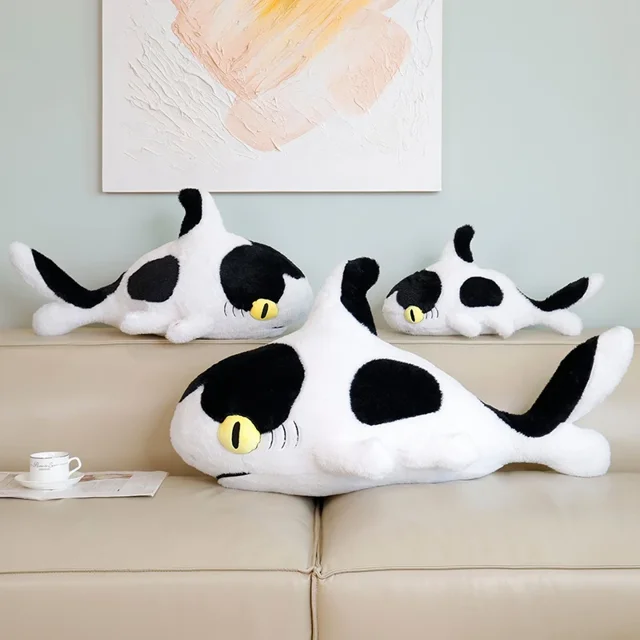 Juguetes de peluche de tiburón suave para niños y niñas, almohada de animales encantadores, juguetes de peluche Kawaii, simulación linda, regalos de cumpleaños603