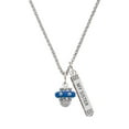 thumbnail image 1 of Delight Jewelry Silvertone Crystal Royal Blue Spinner Silvertone Always My Sister Bar Charm Necklace, 23", 1 of 4
