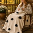thumbnail image 4 of 59.06"x39.37" Halloween Throw Blanket for Couch Soft and Warm Flannel Blankets Funny Printed Bed Blanket for Sofa, Chair, Travel, Camping, Picnic, 4 of 7
