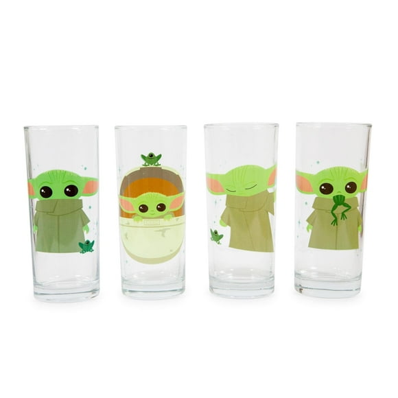 Juego de 4 vasos Star Wars The Mandalorian Grogu, 300 ml