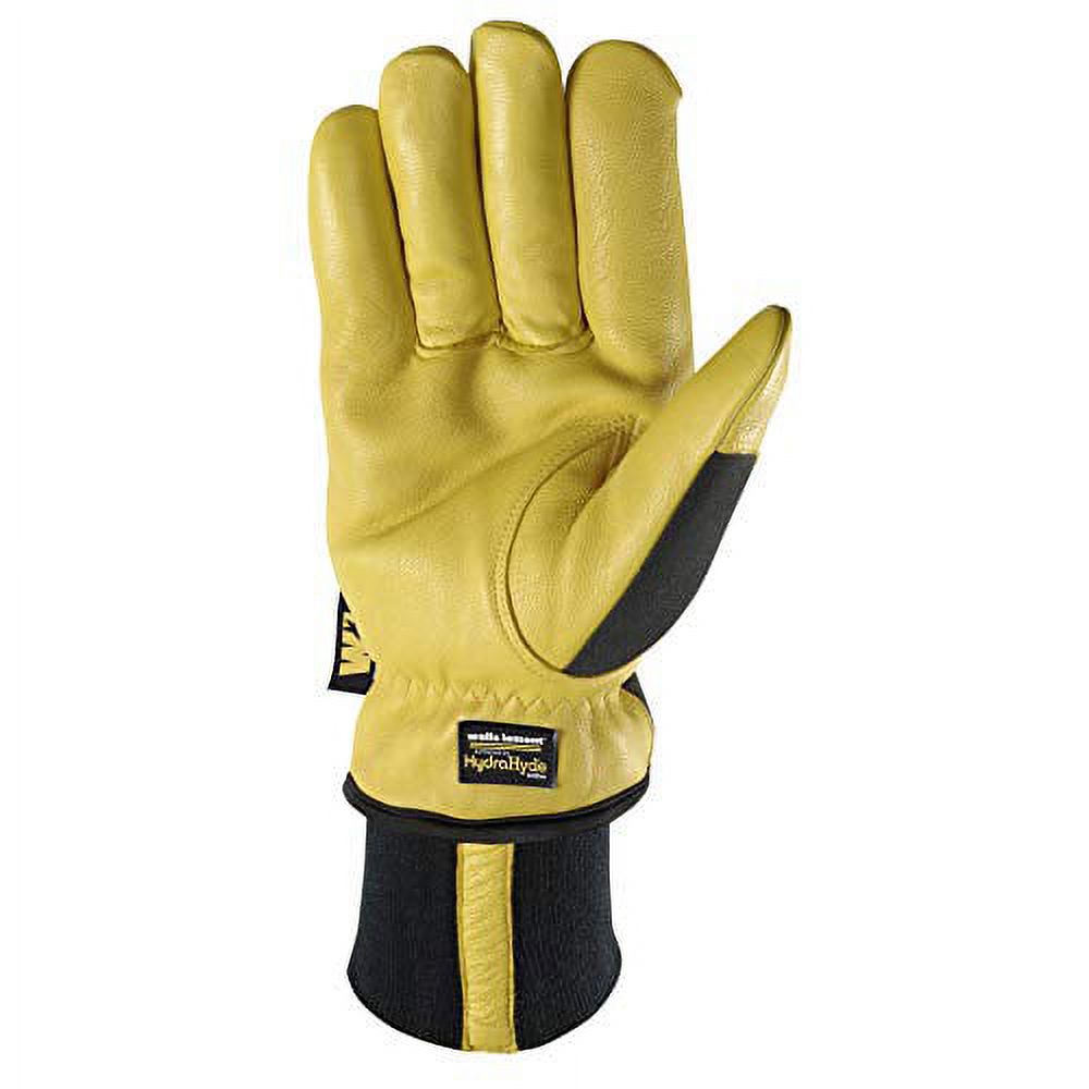 Men's HydraHyde Black Leather Palm Winter Work Gloves, Large (Wells Lamont  1206K) 