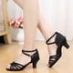 thumbnail image 5 of Zapatos de baile latino suaves y cómodos para mujer, color negro, talla 36, 5 of 9