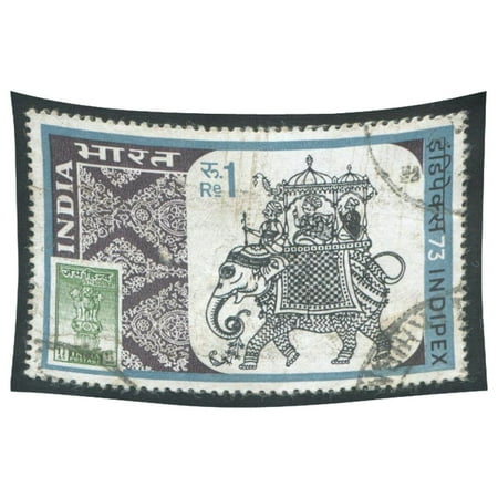 India Decor - PHFZK Mandala India Elephant Home Decor Wall Art, Postage Stamp Tapestry Wall Hanging 40x60 Inches
