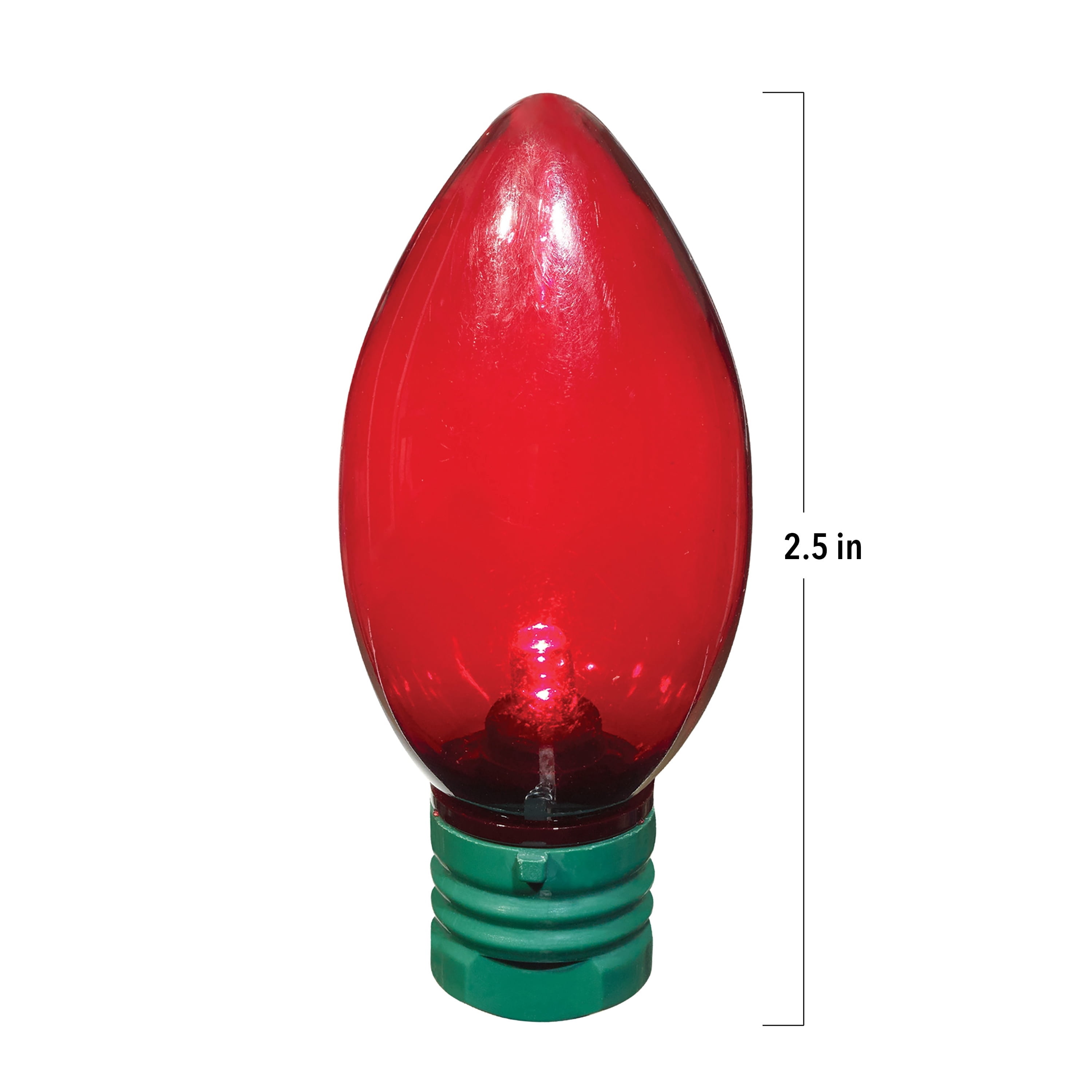 Indoor/Outdoor 100-Count LED Smooth C9 Christmas String Lights, Red, Green Wire, 57', by Holiday Time