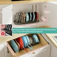 thumbnail image 4 of 15 Adjustable Dividers Pot and Pan Organizer Rack, 7"D x 32" x 7.1"H, 3 in 1, Expandable Lid Bakeware Cupboard Rack Holder for Kitchen Cabinet Pantry Countertop, Black (Patent Pending), 4 of 7