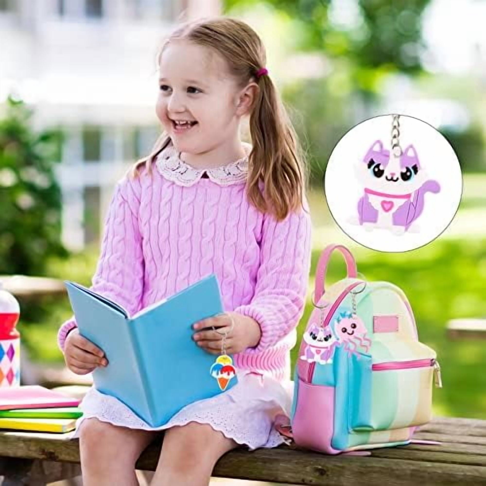 70Pcs Video Game Party Favors Video Game Keychains for Kids Birthday School Party Dinosaur Donut Marine Animal Mermaid Rainbow Bulk Keychains for Birthday Party Supplies$$Home Decor, Kitchen, & Other