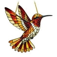 thumbnail image 3 of ZhyrZng Hummingbird Suncatcher Stained Glass, Hummingbird Sun Catchers Indoor Windows Hanging Decor, Acrylic Birds Suncatchers for Windows Decoration for Bird Lovers, Wall Decorative Pendant H, 3 of 6