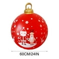 thumbnail image 4 of JWshufel Christmas Decorations ations Indoor Outdoor Inflatable Decorated Ball Yard Ornament Lamp Easy to Hang PVC Weatherproof for Porch Garden Home Decor Ball Ornament 23.6in Red, 4 of 6