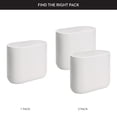 thumbnail image 7 of iDesign Oval Bathroom Trash Can, 1.9 Gallon Plastic Open Top Garbage Bin, White, 7 of 7