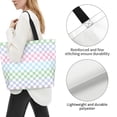 thumbnail image 3 of Easygdp Colorful Checkerboard Bolsas Tote para Mujer, Bolsos de Hombro para Viaje, Bolsos de Mano de Gran Capacidad para Compras y Trabajo, 3 of 8