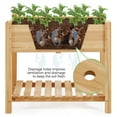 thumbnail image 5 of Yaheetech 2 Tiers Wooden Raised Garden Bed with Legs for Yard, Light Brown, 5 of 7