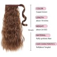 thumbnail image 2 of Extensions de Cheveux Queue de Cheval, AmPm Extension Queue de Cheval Auburn 16 Pouces Courte Ondulée Bouclée Enveloppante Queue de Cheval Résistante à la Chaleur Postiche Synthétique pour Femmes, 2 of 8