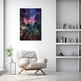 thumbnail image 2 of ZHONGYUTONG Northern Lights Wall Art Aurora Borealis Canvas Pictures Forest Trees Landscape Painting for Living Room Bedroom Decor Framed (16.00" x 24.00"), 2 of 5