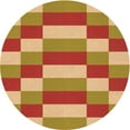 thumbnail image 1 of Ahgly Company Machine Washable Indoor Round Transitional Orange Area Rugs, 5' Round, 1 of 7