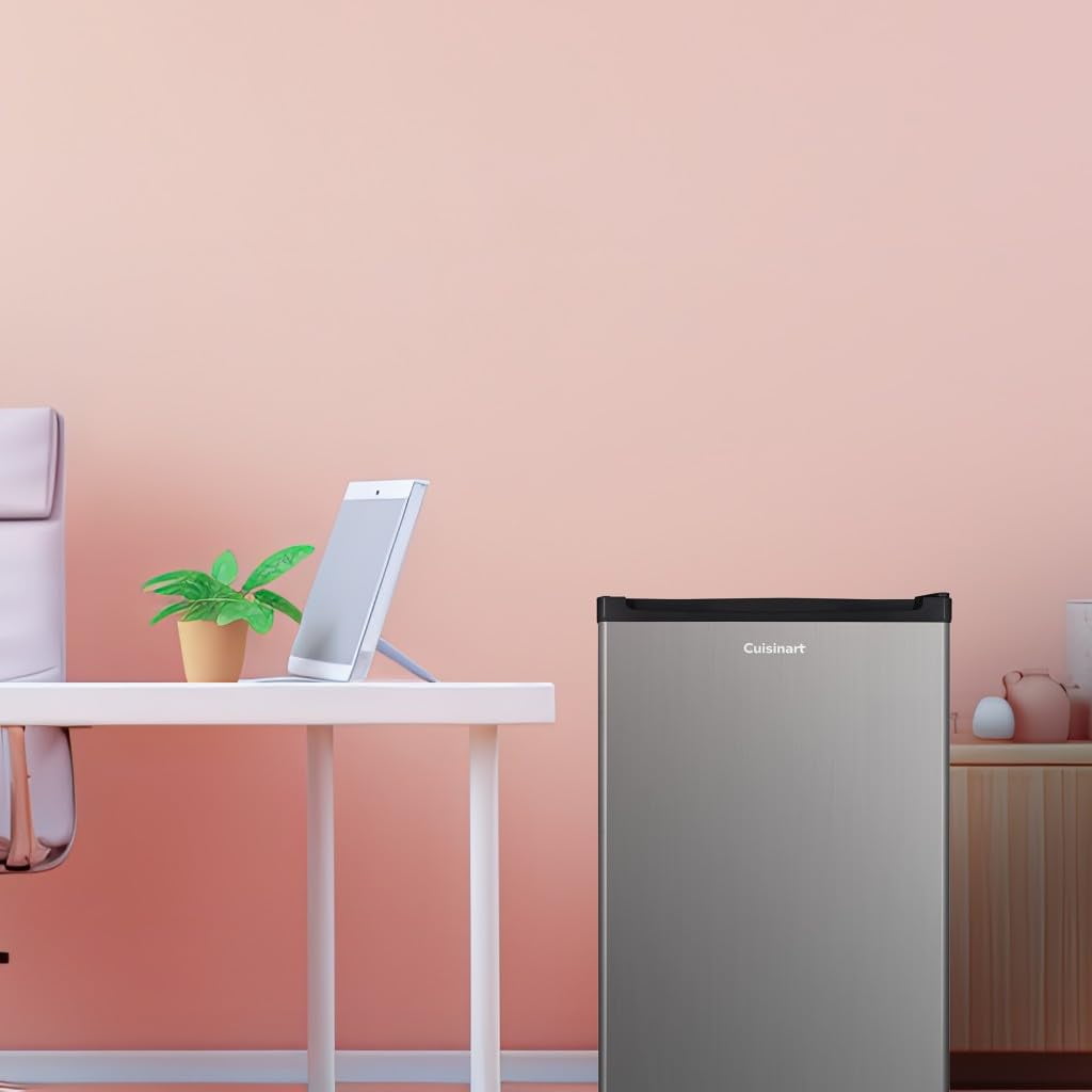 Cuisinart 2.7 Cu. Ft. Compact Refrigerator, Silver, Reversible