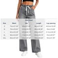 thumbnail image 3 of Risckoth Women's Plus Size Drawstring Elastic Waist Jeans Straight Leg Loose Fit Side Pockets Solid Casual Long Pants S-2XL, 3 of 7