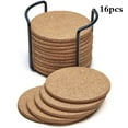 thumbnail image 1 of JIAIA 16-Piece Absorbent Cork Marble Style Drink Coaster Set with Holder, 1 of 4