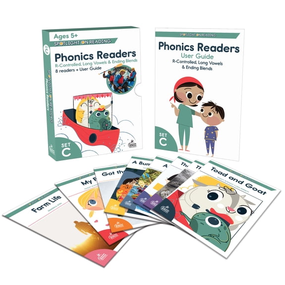 Carson Dellosa Spotlight on Reading Phonics Set C, R-Controlled Vowels & Ending Blends Readers Set