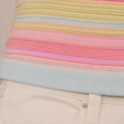 Rirozkan Rainbow Ribbed Tank Top, Women’s Seamless Colorful Knit Sleeveless Shirt, Casual Summer Fashion Top for Daily Wear