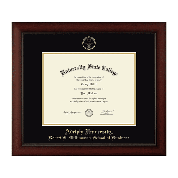 Framerly - Adelphi Business Diploma Frame with Black and Gold Mat