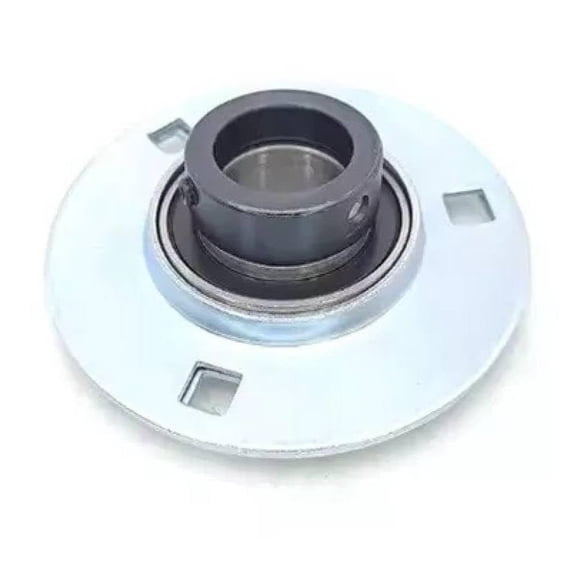 AJANTA INDUSTRIAL SAPF206-20, 1-1/4" Bore Eccentric Collar Pressed Steel 3-Bolt Flange Bearing