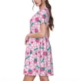thumbnail image 2 of Balery Cherry Strawberry Vestidos sueltos de manga corta para mujer, vestidos de verano 2025, vestidos casuales de corte A con vuelo., 2 of 6