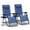 Blue, variant on HOUSNIFLEX Zero Gravity Chair Set of 2, Adjustable Reclining Outdoor Lounge Chairs with Cup Holder Tray & Headrest, Portable Folding Patio Chairs for Camping, Pool, Backyard, Black