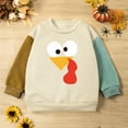 thumbnail image 5 of Mercatoo Toddler Boy Girl Thanksgiving Outfit Baby Turkey Sweatshirt Crewneck Long Sleeve Pullover Top Fall Winter Clothes, 5 of 5