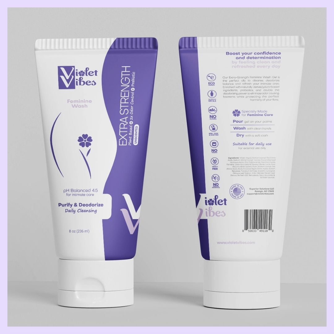 Violet Vibes New Extra-Strength Feminine Wash Gel (Extra-Strength - Unscented, 3 pack)