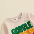 thumbnail image 4 of Otqutp 0-3 Years Toddler Baby Boy Warm Clothes Thanksgiving Outfit Letter Print Long Sleeve Sweatshirts and Jogger Pants Set(A,2-3 Years), 4 of 8