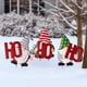 thumbnail image 4 of Al Aire Libre De Doble Cara Hohoho Xmas Gnome Yard Sign Con Estacas De Metal Sweethay HA043841-01, 4 of 6