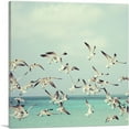 thumbnail image 1 of ARTCANVAS Flying Seagulls Home Decor Square Canvas Art Print - Size: 18" x 18" (1.50" Deep), 1 of 9