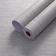 thumbnail image 5 of Grasscloth Wallpaper Textured 24in X 393in Fabric Contact Paper Brown Wall Paper Textured Linen Wallpaper Peel and Stick Self-Adhesive Thick Vinyl Embossed Film Wallpaper (Gray Brown), 5 of 6