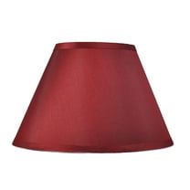 Urbanest Coolie Hardback Lampshade, Faux Silk, 12-inch Bottom Diameter, 7.5-inch Height, Burgundy, Spider