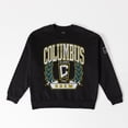 thumbnail image 5 of Women's Gameday Couture Black Columbus Crew Oversized Victory Lane Black Label Premium Fleece Sweatshirt, 5 of 5