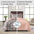 thumbnail image 4 of Mainstays Ensemble courtepointe et drap-housse légers tout-en-un - 5pièces, 1 PL/XL, Floral Gris, 4 of 14