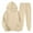 Beige, variant on Mens Sweat Suits 2 Piece Set Casual Hooded Winter Fall Fleece Hoodie And Joggers Solid Color Workout Activewear Suit