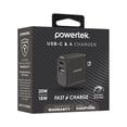thumbnail image 7 of Powertek 20W USB-C PD + USB-A Dual Port Wall Charger, Carbon Design, Grey, 7 of 7