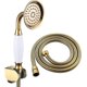 thumbnail image 1 of Shower Head Brass Hand Shower High Pressure Shower Head 1/2 Inch Gold Hand Shower With Hose And Shower Head Holder, 1 of 5