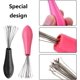 thumbnail image 4 of 4 piezas (negro+rosa) cepillo de pelo peines de limpieza peine de pelo rizado garras de limpieza cepillo de pelo herramientas limpiadoras para uso doméstico y salón herramienta de limpieza del cabello peine removedor de pelo Sailing Electrónica, 4 of 5