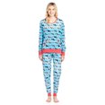 thumbnail image 2 of Women's Mink Fleece Hoodie Pajama Set - Turquoise Dog Lover - X-Large, 2 of 5