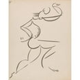 thumbnail image 2 of Henri Gaudier-Brzeska 12x14 Gold Ornate Wood Frame and Double Matted Museum Art Print Titled - Male Dancing Figure, in Profile (1910 - 1915), 2 of 4