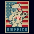 thumbnail image 2 of Women's Care Bears Retro America Cares Bear  Graphic T-Shirt, 2 of 4