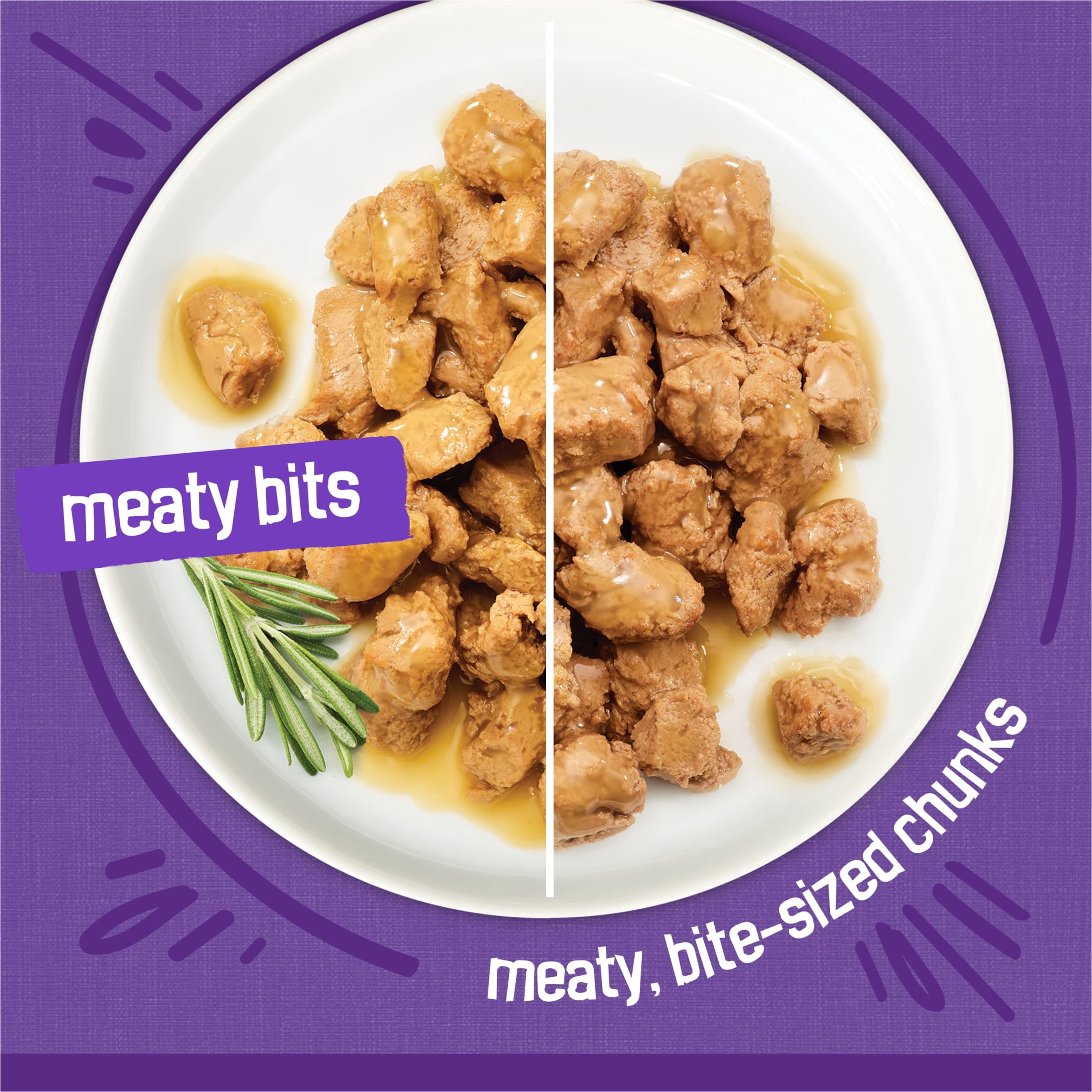Purina Friskies Meaty Bits Ocean Fish & Chicken Dinner Flavor Chunks Wet Cat Food Variety Pack, 13.5 oz Cans (12 Pack)