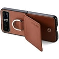 thumbnail image 5 of Compatible for Motorola Razr 2023 Case Wallet with Card Holder,Luxury PU Leather Protective Phone Case Woman Man Kickstand Full Coverage Pocket Ring Case for Motorola Razr 2023,Moto Razr 40 Brown, 5 of 13